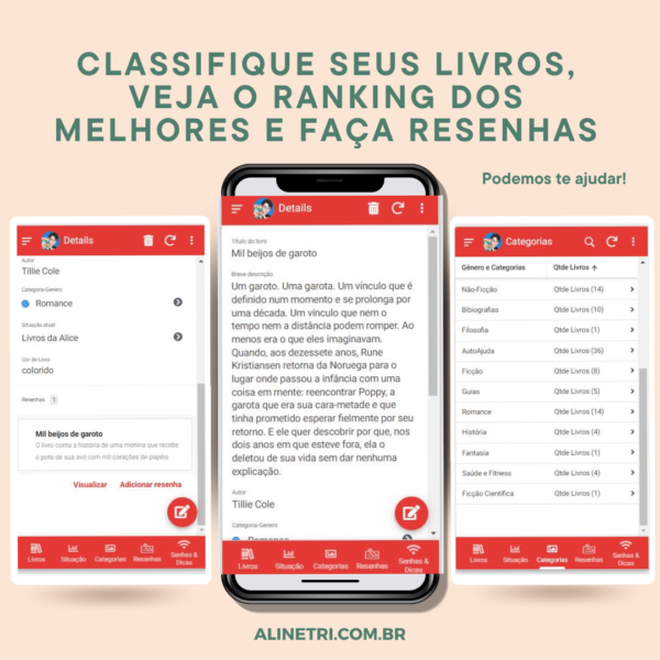 app meus livros personalizado