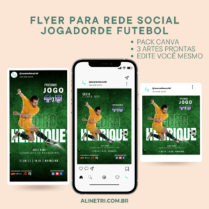 Flyer Jogadores de Futebol Semifinal Jogos Times Social Media PSD
