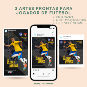Flyer para Jogador de futebol – Divulgação de Atleta nas Redes Sociais – Mod4