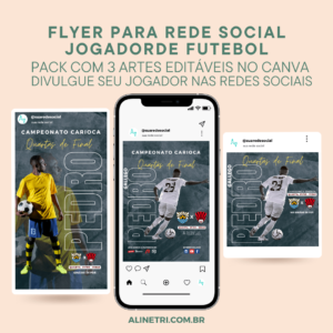 Flyer para Jogador de futebol – Divulgação de Atleta nas Redes Sociais – Mod1