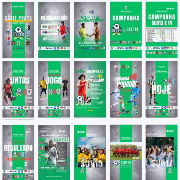 PACK Artes Time de Futebol Verde