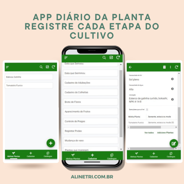 aplicativo Diario da Planta